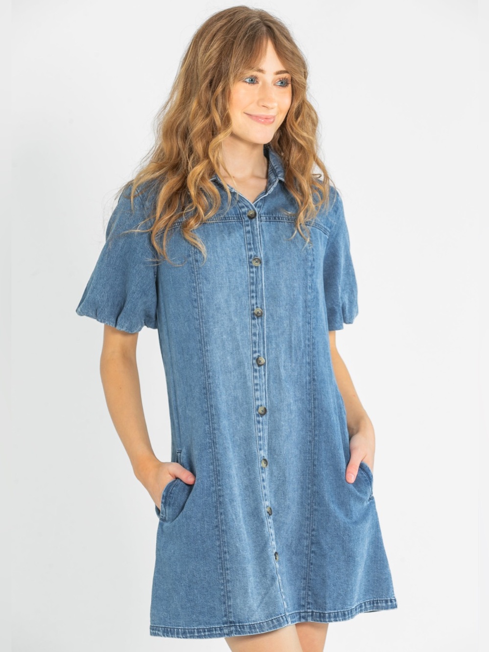 Kut from the Kloth Blanca Denim Shirt Dress